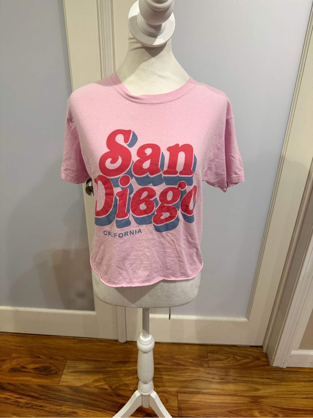 Pink 'San Diego' Graphic Tee for Kids - Casual Short Sleeve Top